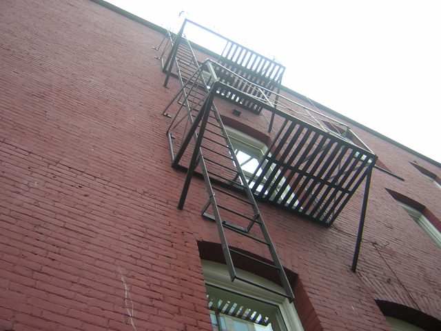 window ladder fire escape